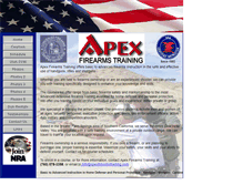Tablet Screenshot of apexfirearmstraining.com